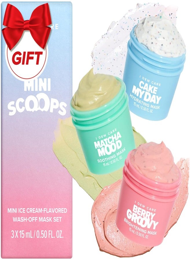 I DEW CARE Wash Off Face Mask Skincare Gift Set - Mini Scoops | Facial Masks, Matcha, Korean Skincare, Pore Cleansing Mask, Cruelty-Free, Travel Size, Mini Set, Stocking Stuffers, Teen Girl Gift Set - Image 1